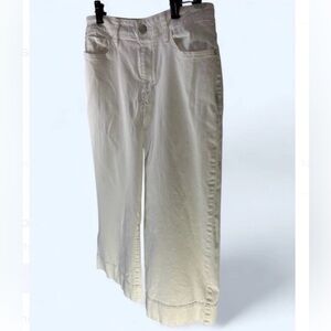 a.n.a White Cropped Wide Leg Jeans Women's 10 Beachy Coastal